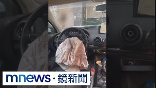 酒駕後自拍撞爛愛車　醉女呢喃喊「沒問題啦」｜#鏡新聞