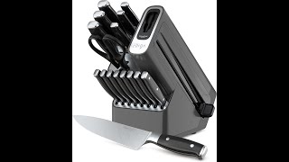 Ninja K32017 Foodi NeverDull Premium Knife System, 17 Piece Knife Block Set with Built-in Sharpener