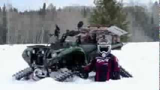 Yamaha ATV 700 Grizzly On Tracks - Short Preview!