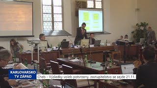 Cheb: Výsledky voleb potvrzeny, zastupitelstvo se sejde 21.11. (TV Západ)