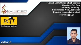 Web Programming 1| Task 18| eShop | 1st year | Java Institute | Dileshan
