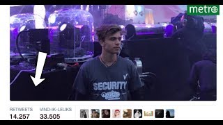 Knappe beveiliger bij concert Bieber op Pinkpop gaat viral