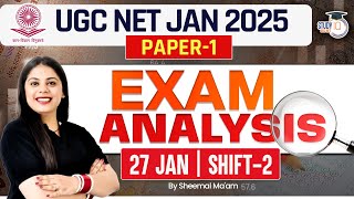 UGC NET Paper-1 Analysis 2025 | Paper-1 Shift-2 Exam Analysis | Exam Analysis 2025 | By Sheemal Mam