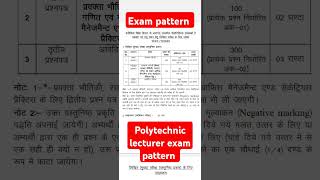 uttarakhand polytechnic lecturer exam pattern |ukpsc polytechnic recruitment 2024