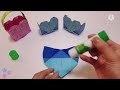 미술놀이》간단한 하트 가방 만들기💗 선물용 포장용으로 아주 좋아요😉 how to make a paper heart box