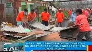 Mga kubol, barung-barong at tambayan ng mga preso sa Bilibid, giniba sa ika-14 na Oplan Galugad