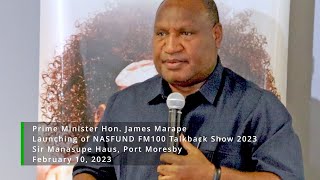 PM Marape launches NASFUND FM100 Talkback Show 2023