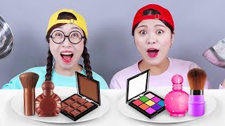 Tantangan Riasan Wajah Nyata VS Cokelat DONA