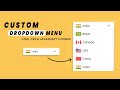Custom Dropdown Menu in HTML CSS JavaScript