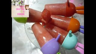 how to make Watermelon Ice Lolly:fruit ice lolly:Homemade Popsicle: Frozen Ice Block recipe