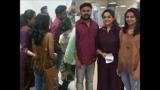 Dileep  and Kavya spotted in the airport with meenakshi