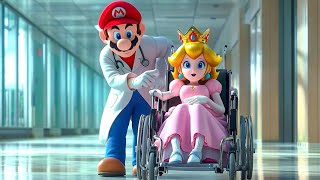 Help Peach in Hospital! Lego Mario enter the Nintendo Switch to help Peach | Mario Story