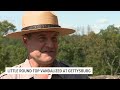 little round top vandalized at gettysburg national military park