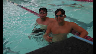 Ajar cousins swim di Kolam Negara Bukit Jalil