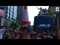 england fans celebrate win on broad street