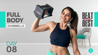 1 HOUR DEMANDING Full Body DUMBBELL WORKOUT | Build Muscle ⚡ BEAT YOUR BEST - Day 8 of 28