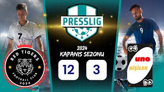 PressLig.Com RED TIGERS FC (12-3) UNO BİŞİLER | 2024 Kapanış Sezonu Karşılaşması Maç Yayını