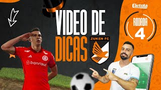 DICAS #4 RODADA | CARTOLA FC 2024 | TOP 3 NACIONAL EM 2023
