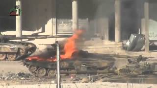 Сирия попадание в танк Т 72