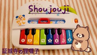 Shoujouji on a kids toy piano / 子供のおもちゃピアノに証城寺の狸囃子