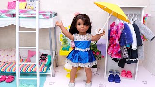 Baby Doll Morning Routine in Bunk Bedroom! Play Toys collection.