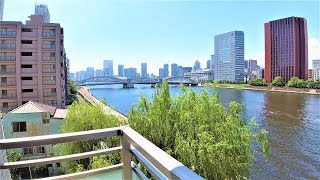 コージー・コート月島 1LDK 41.1㎡ 角部屋 リバービュー 眺望 隅田川 ルームツアー cosy court tsukishima