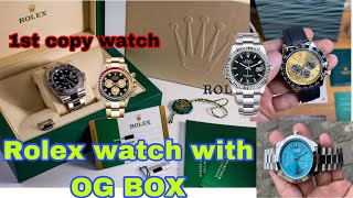 ROLEX 1st copy watch with OG box 📦\u0026 1year  warrenty/ 1st copy branded watch in wholesale price