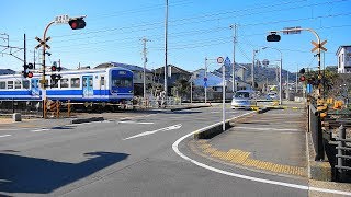 伊豆箱根鉄道・駿豆線【№136】韮山踏切・走行・通過映像　静岡県伊豆の国市四日町