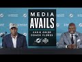 Chris Grier and Coach Flores Discuss Round 1 of the Draft | Press Conference