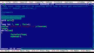 Turbo C++ Tutorial - While Loop (HD)