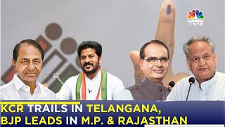 Assembly Poll Results 2023: BJP Leads In Rajasthan, M.P., Cong Ahead Of BRS In Telangana, KCR Trails