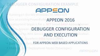 Appeon 2016 Debugger Configuration Tutorial