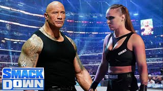 WWE Full Match - Ronda Rousey Vs. The Rock : SmackDown Live Full Match