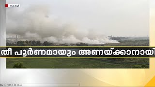 ബ്രഹ്മപുരംമാലിന്യപ്ലാന്റിലെ തീപിടുത്തം;തീ പൂർണമായും അണയ്ക്കാനായില്ല ;വിവിധ മേഖലകളിലേക്ക് പുക പടർന്നു