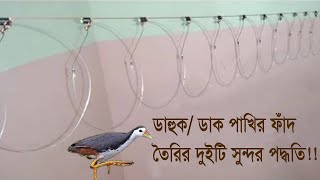 ডাহুক/ ডাক পাখি ধরার ফাঁদ তৈরির দুইটি সুন্দর পদ্ধতি। How To Make Gallinule Bird Trap. #Krishi_Katha