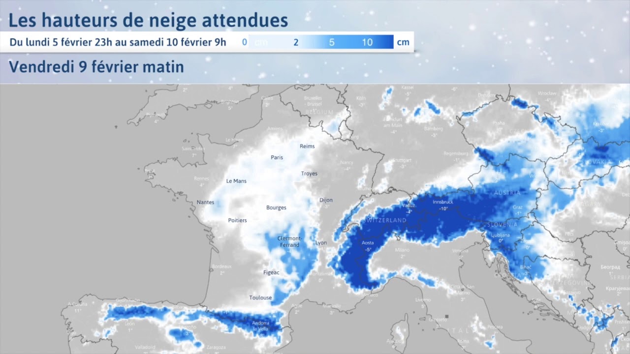 Les Hauteurs De Neige Attendues Cette Semaine - YouTube