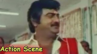 Mohan Babu & Srihari Action Scene || Rayudu Telugu Movie ||  Mohan Babu, Prathyusha, Soundarya