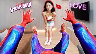 TOP 4 Spider-Man VS Beautiful Girls | Spider-Man in Real Life ParkourPOV