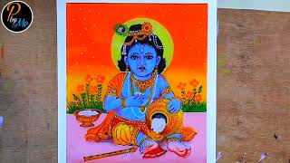 Janmashtami Special/ Krishna Painting Step by Step for Beginners || By Painting By Me