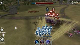 Zabava vs Iyangura, level 21 vs level 25 troops Dawn of Titans