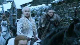 Jon Snow and Daenerys Targaryen arrive at Winterfell | GAME OF THRONES 8x01 [HD] Scene