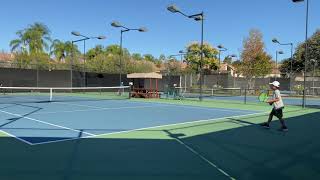 e playing in a USTA L6 Boys 16's Tournament, 8 year old tennis player