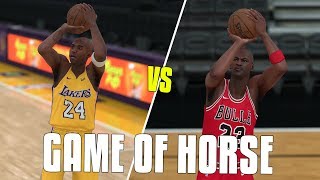 Kobe Bryant VS Michael Jordan In A Game of HORSE? NBA 2K18 Challenge!