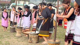 Rice Pounding Competition Khuzama Village Kohima #Nagaland | KSCU Annual Conference 2023