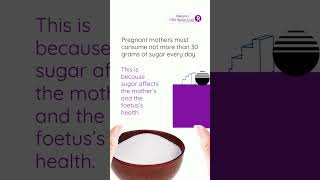 How does excess sugar affect pregnant woman and her infant?