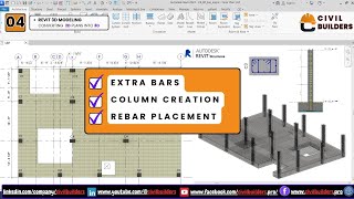 CAD to BIM Workflow: Place Extra Bars in Raft, Column Creation, and Reinforcement in Revit | Class 4