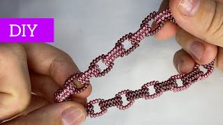 Крутая Цепь из бисера Как сделать мастер-класс Beaded chains tutorial