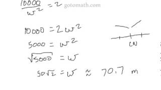 Calculus 1 Optimization Problems problem 6 part 2