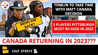 Steelers Rumors: Matt Canada RETURNING Next Season? + 3 Steelers Free Agents To Re-Sign In 2023