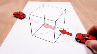 Easy 3D Trick Art - Simple Cube Illusion Drawing!